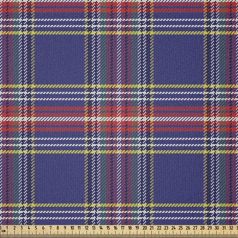 East Urban Home Ambesonne Plaid Fabric By The Yard, Old Fashioned